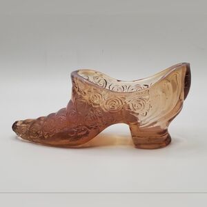 Vintage Glass Slipper Pink Two Tone